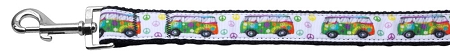 Peace Bus Nylon Dog Leash 3/8 inch wide 6ft Long